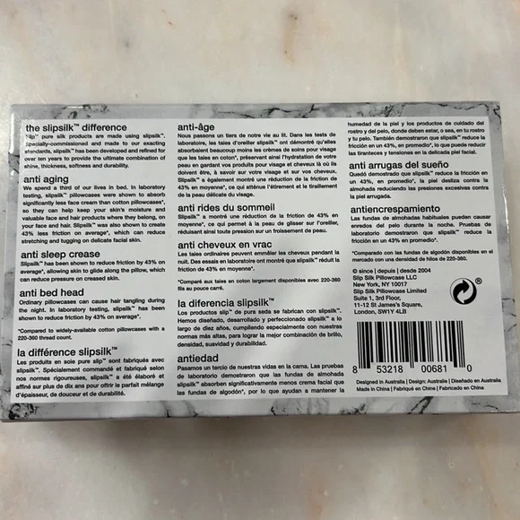 Slip Marble Queen Zippered Pillowcase - Picture 5 of 7